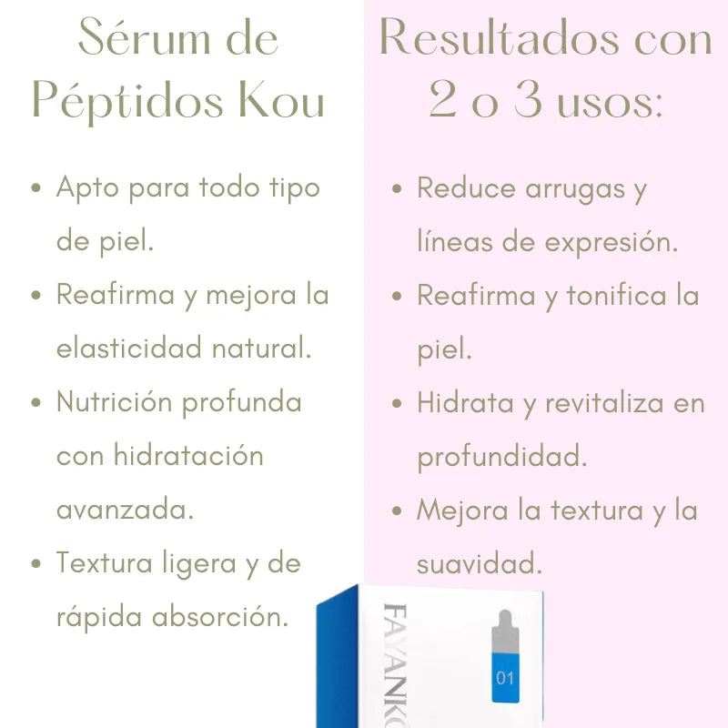 Kou Péptidos - Piel Firme, Radiante y Uniforme. X2 UNIDADES